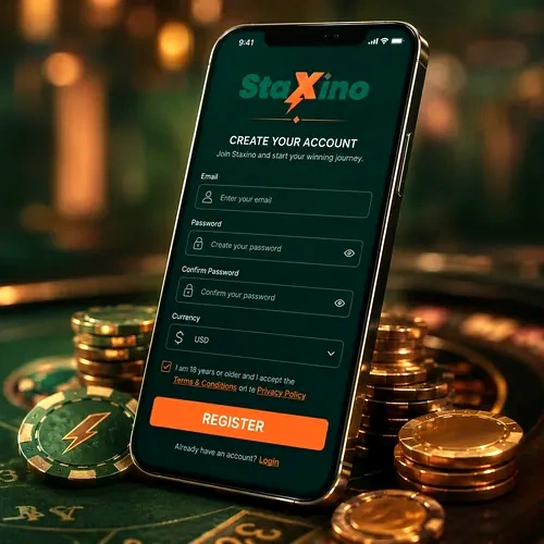 Formulaire d'inscription Staxino Casino étape par étape